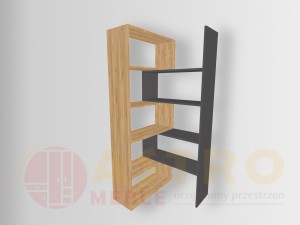 Regał wielofunkcyjny Aleksandra craft-grafit szary