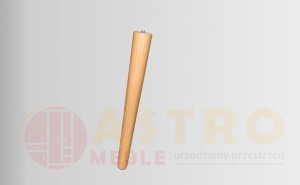 Noga drewniana toczona 35cm + blacha
