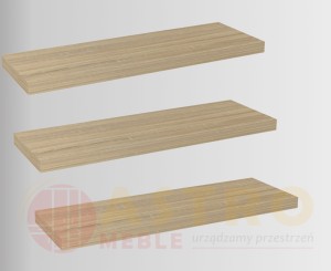 Zestaw 3 Półek wiszących sonoma