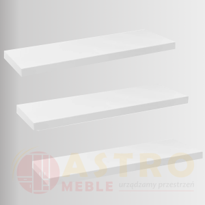 Zestaw 3 Półek wiszących biała