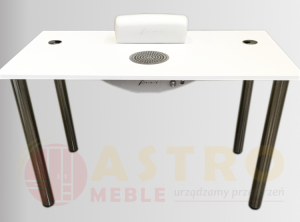 Biurko  kosmetyczne  połysk z  chrom nogami  