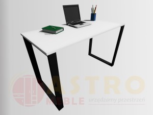 Biurko do nauki i pracy loftowy  biały