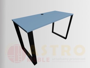 Biurko gamingowe loftowe  pastelowy niebieski