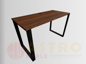 Biurko gamingowe loftowe orzech