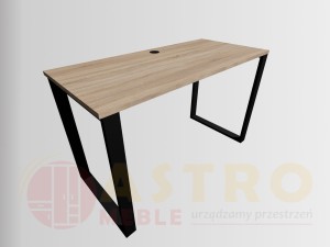 Biurko gamingowe loftowe dąb sonoma