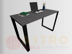 Biurko do nauki i pracy loftowy grafit szary