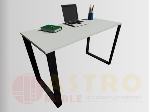 Biurko do nauki i pracy loftowy jasny szary