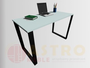 Biurko do nauki i pracy loftowy miętowy