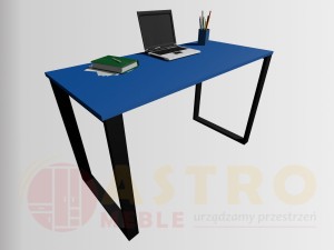 Biurko do nauki i pracy loftowy niebieski