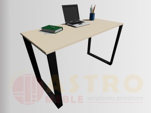 Biurko do nauki i pracy loftowy piaskowy