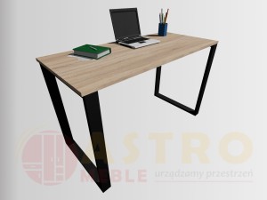 Biurko do nauki i pracy loftowy dąb sonoma