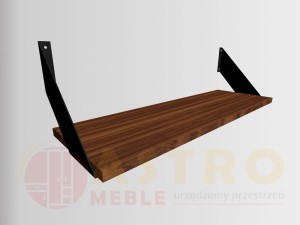 Półka wisząca loftowa orzech