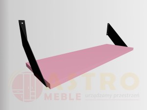 Półka wisząca loftowa różowy