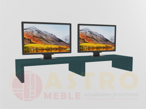 Podwójna podstawka pod monitor morska zieleń