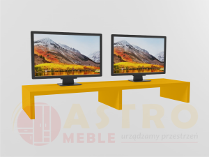 Podwójna podstawka pod monitor żółty