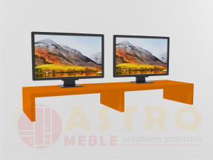 Podwójna podstawka pod monitor pomarańczowy