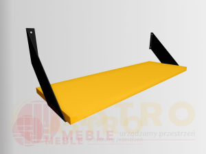 Półka wisząca loftowa żółty