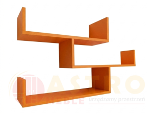 Półka wisząca,  Regał wiszący dawid pomarańczowy