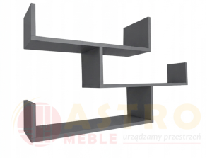 Półka wisząca,  Regał wiszący dawid grafit szary