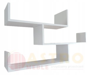 Półka wisząca,  Regał wiszący dawid biały