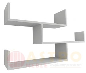Półka wisząca,  Regał wiszący dawid szary jasny