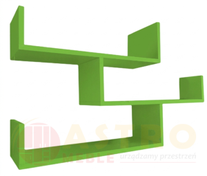 Półka wisząca,  Regał wiszący dawid zielona mamba