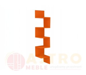 Półka wisząca,  Regał wiszący zygzak pomarańczowy