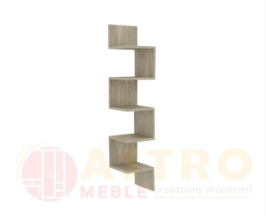 Półka wisząca,  Regał wiszący zygzak sonoma