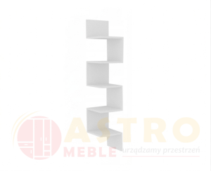 Półka wisząca,  Regał wiszący zygzak biały