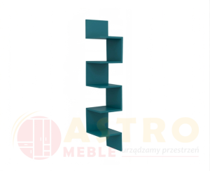 Półka wisząca,  Regał wiszący zygzak zieleń morska