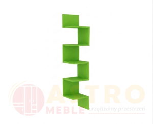 Półka wisząca,  Regał wiszący zygzak zielony mamba