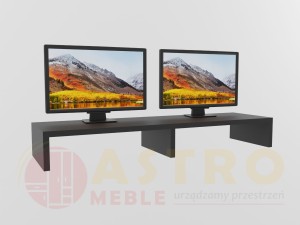 Podwójna podstawka pod monitor czarna