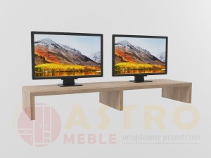 Podwójna podstawka pod monitor dąb sonoma