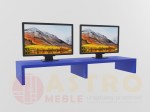 Podwójna podstawka pod monitor niebieska