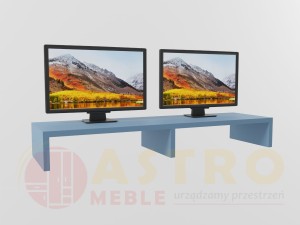 Podwójna podstawka pod monitor pastelowy  niebieski