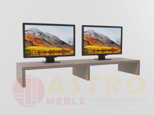 Podwójna podstawka pod monitor glina