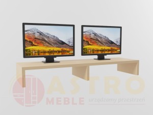 Podwójna podstawka pod monitor piaskowy