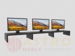 Potrójna podstawka pod monitor czarna