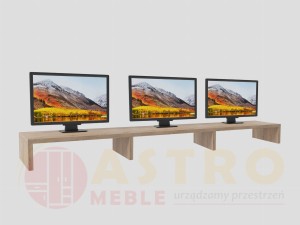 Potrójna podstawka pod monitor dąb sonoma