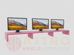 Potrójna podstawka pod monitor pastelowy różowy