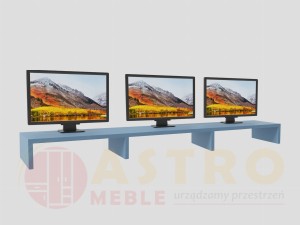 Potrójna podstawka pod monitor pastelowy niebieski