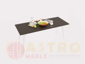 Stół kawowy czarny z białymi nogami